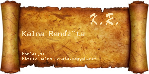 Kalna Renáta névjegykártya